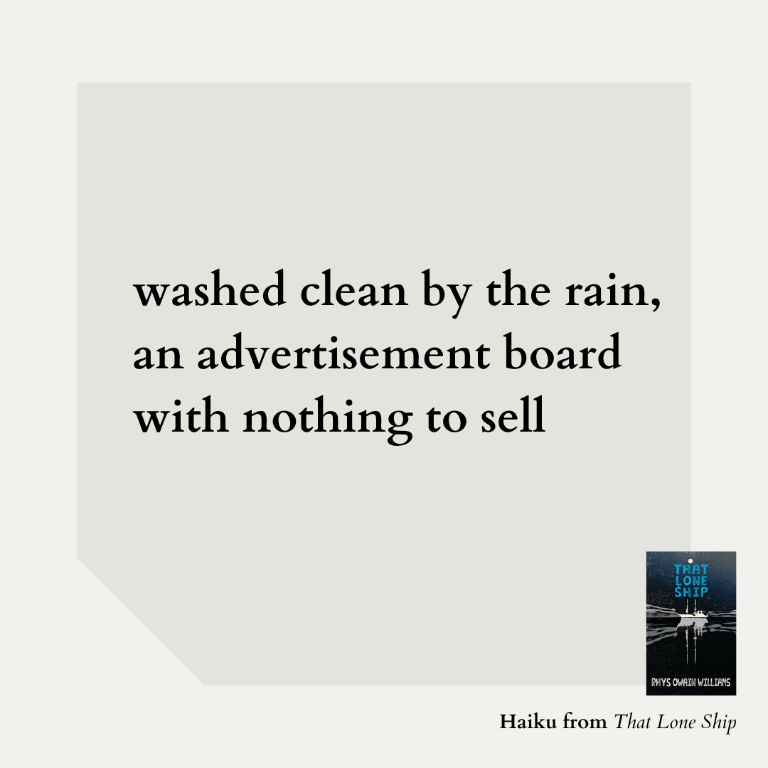 washed clean by the rain, an advertisement board with nothing to sell